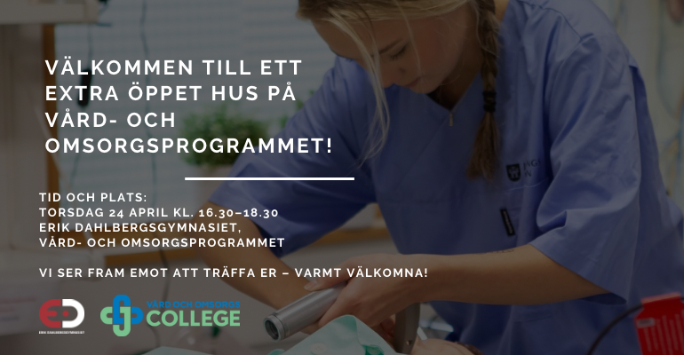 Inbjudan VO-öppet hus 24 april.